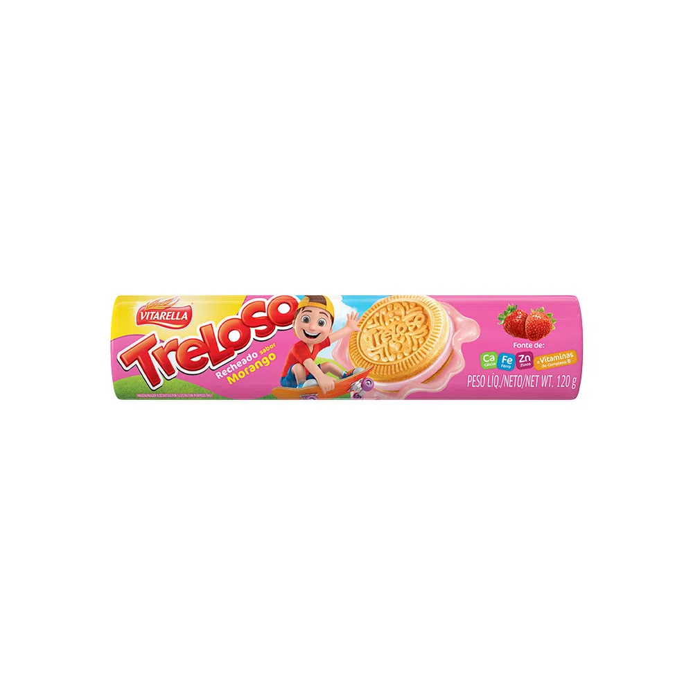 Biscoito Treloso Rech. Morango